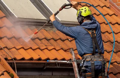 Démoussage et hydrofuge de toiture à Baneins